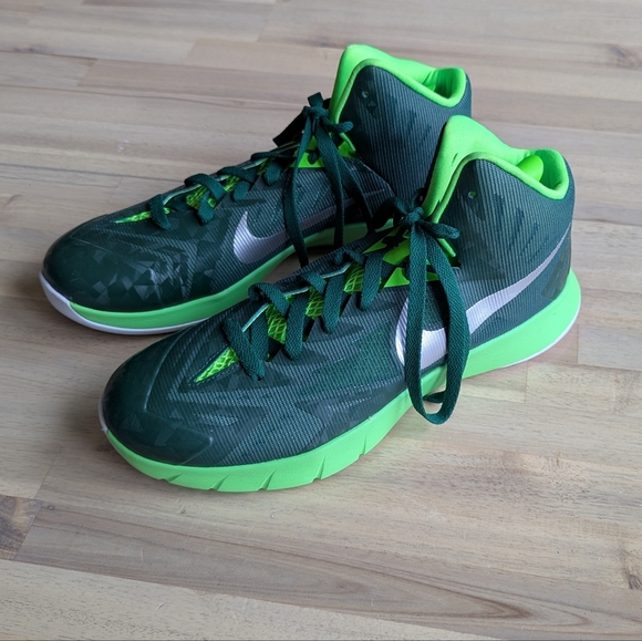 Nike Lunar Hyperquickness TB Green Basketball Shoes (Men's Size 9.5) - Picture 1 of 7